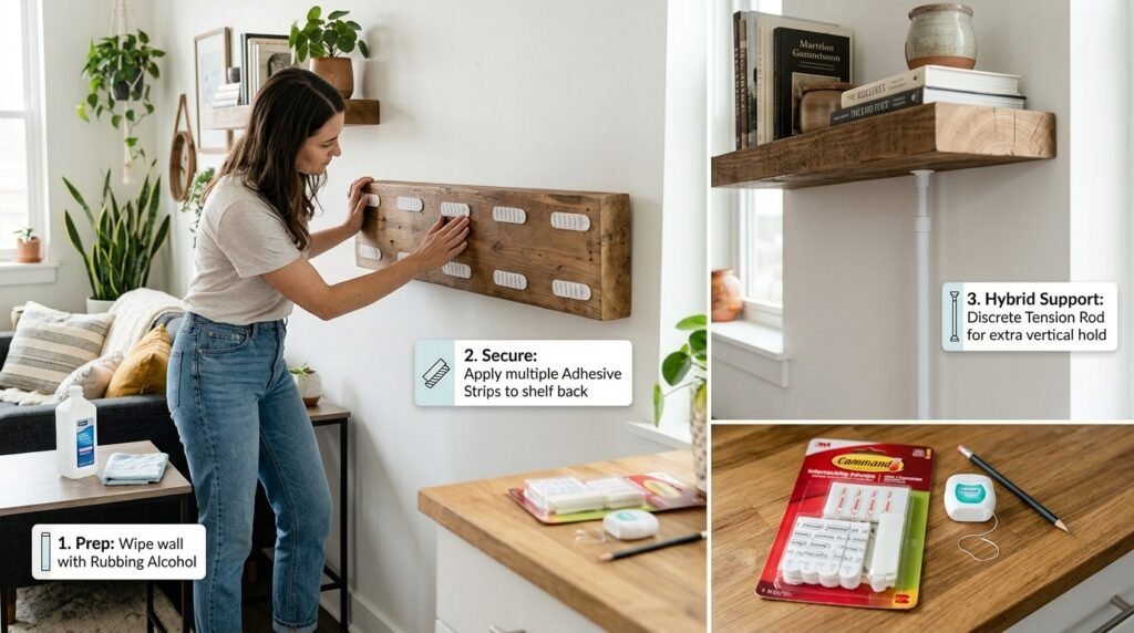 hang things on walls without drilling